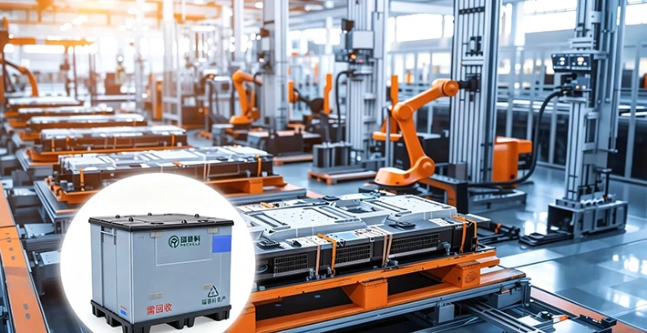 page-1-340 Collapsible plastic pallet box for new energy lithium battery