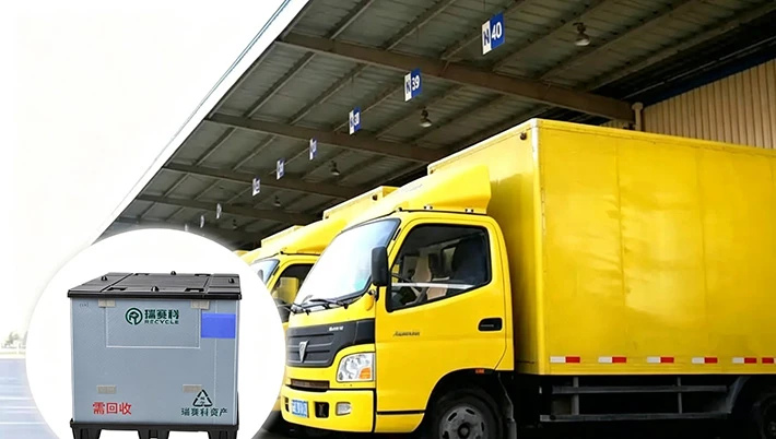 page-1-340 Collapsible plastic pallet box in automotive industry