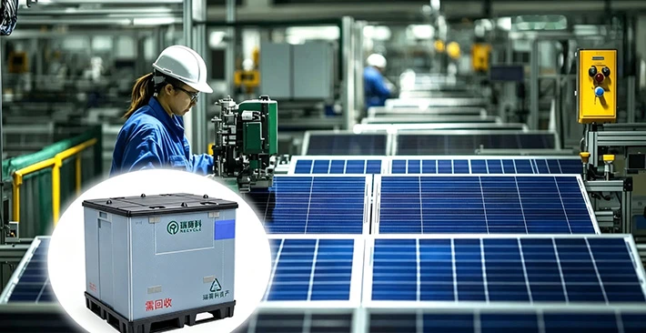 page-1-340 Collapsible plastic pallet box in photovoltaic industry