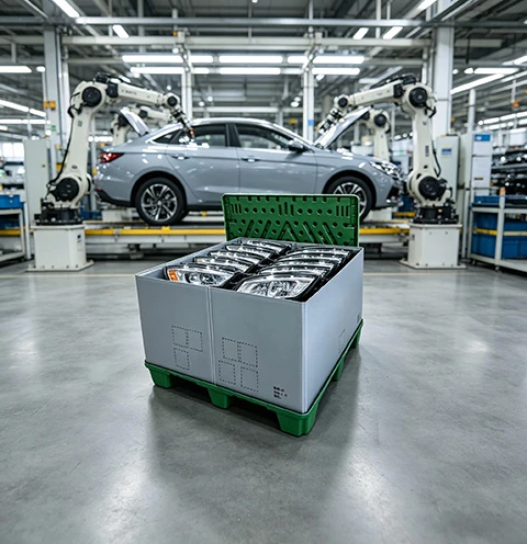 PV-grade dust-proof light-blocking pallet box